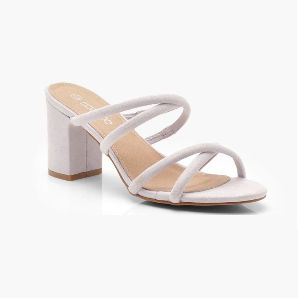 Multi Strap Block Heel Mules NEW